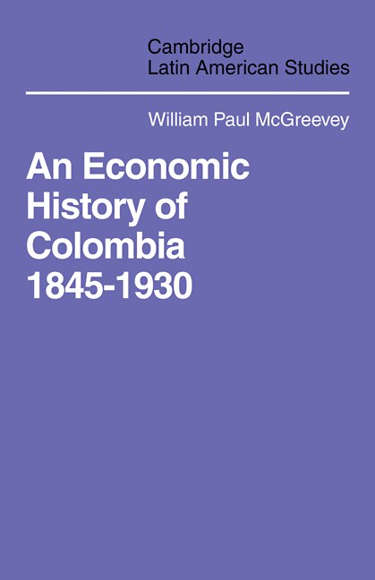Front cover_An Economic History of Colombia 1845–1930