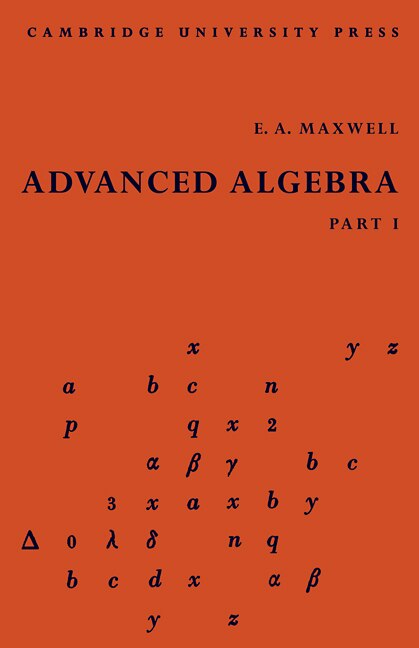 Couverture_Advanced Algebra, Part 1