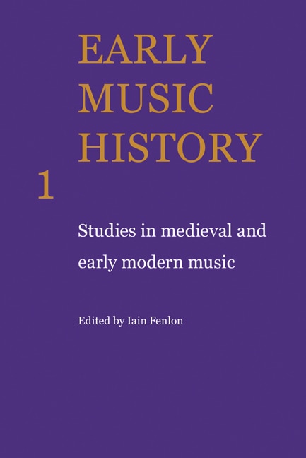 Front cover_Early Music History