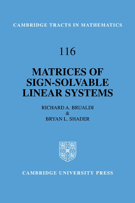 Couverture_Matrices of Sign-Solvable Linear Systems