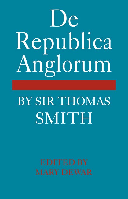 Front cover_De Republica Anglorum