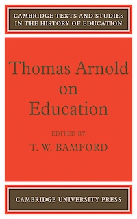 Couverture_Thomas Arnold on Education