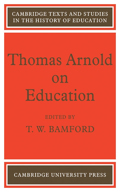 Couverture_Thomas Arnold on Education