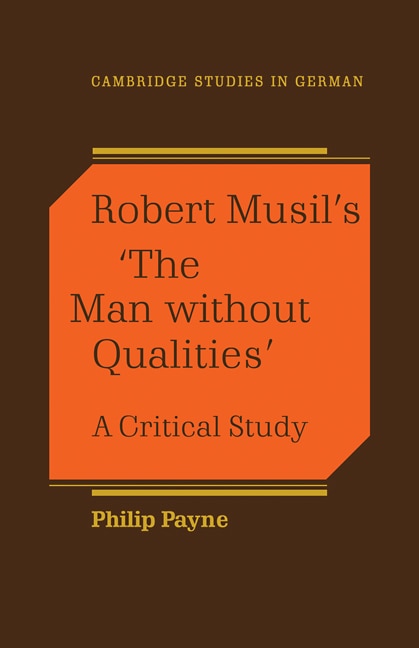 Couverture_Robert Musil's 'the Man Without Qualities'