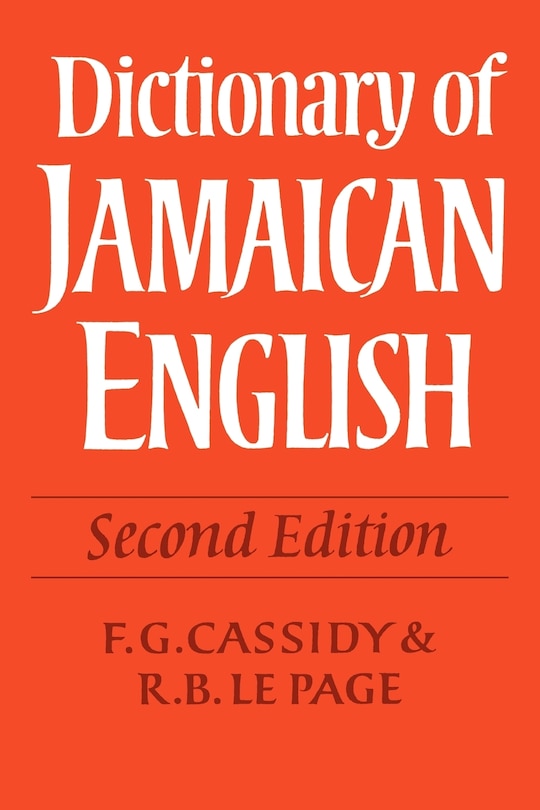 Front cover_Dictionary of Jamaican English