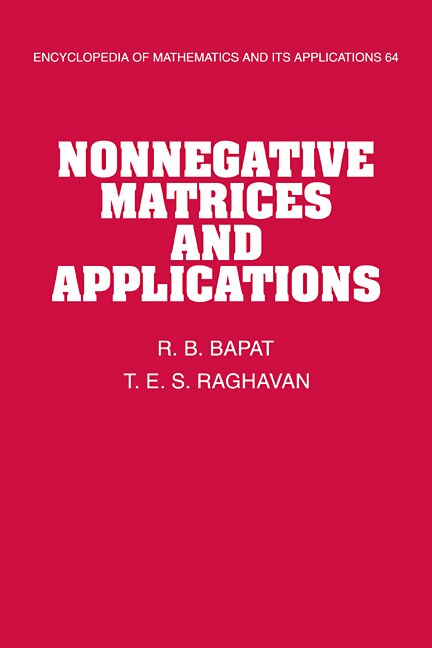 Front cover_Nonnegative Matrices and Applications