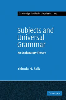 Couverture_Subjects and Universal Grammar