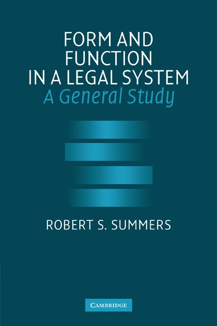 Front cover_Form and Function in a Legal System
