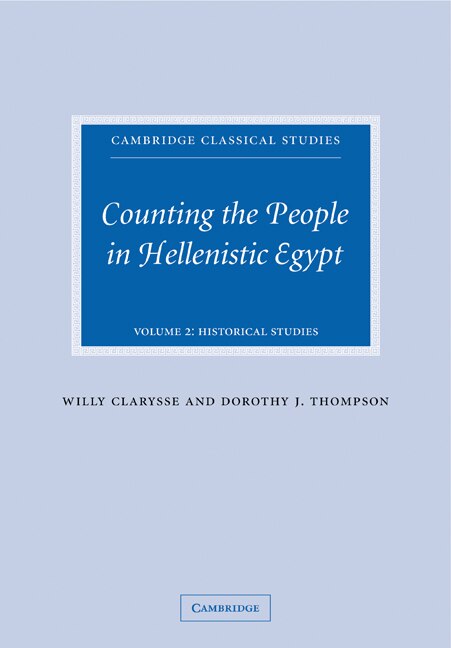 Front cover_Counting the People in Hellenistic Egypt