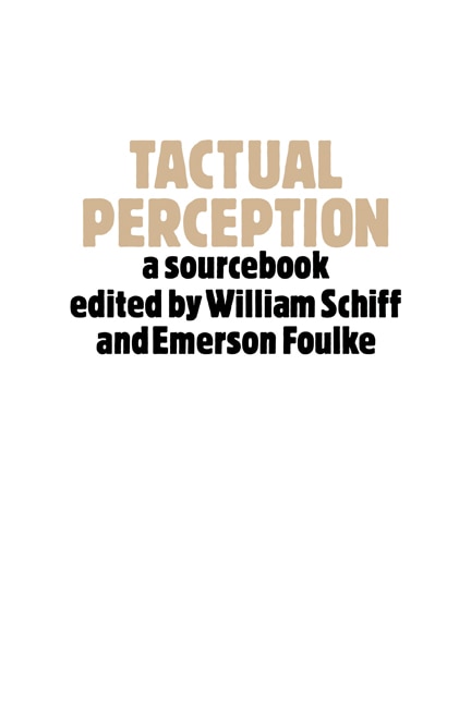 Front cover_Tactual Perception