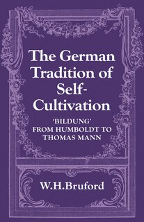 Front cover_The German Tradition of Self-Cultivation