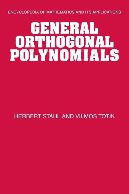 Front cover_General Orthogonal Polynomials