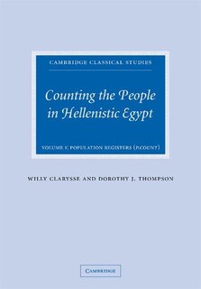 Front cover_Counting the People in Hellenistic Egypt 2 Volume Paperback Set