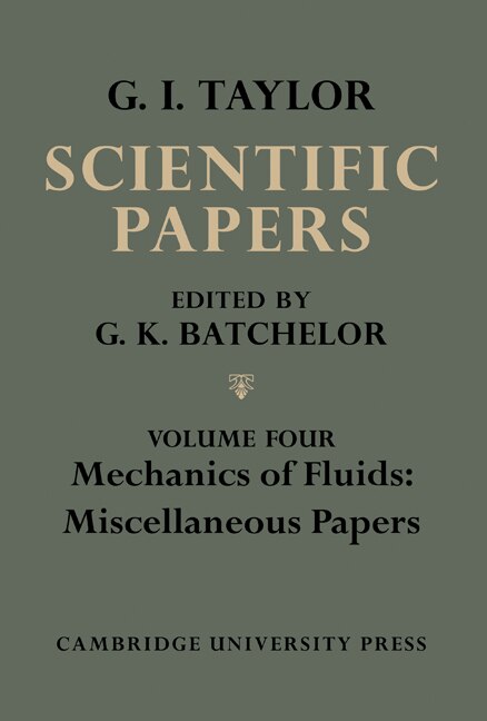 Couverture_The Scientific Papers of Sir Geoffrey Ingram Taylor