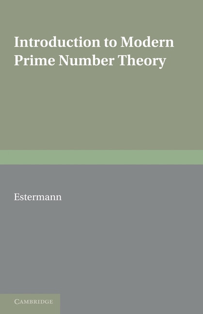 Couverture_Introduction to Modern Prime Number Theory