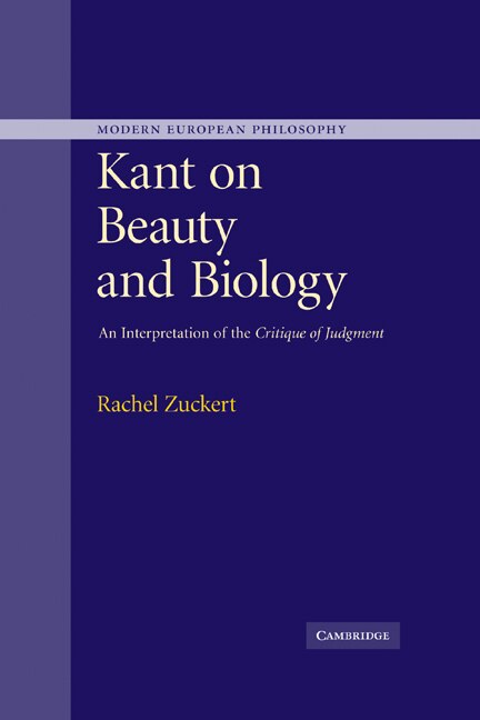 Front cover_Kant on Beauty and Biology