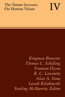 Front cover_The Tanner Lectures on Human Values