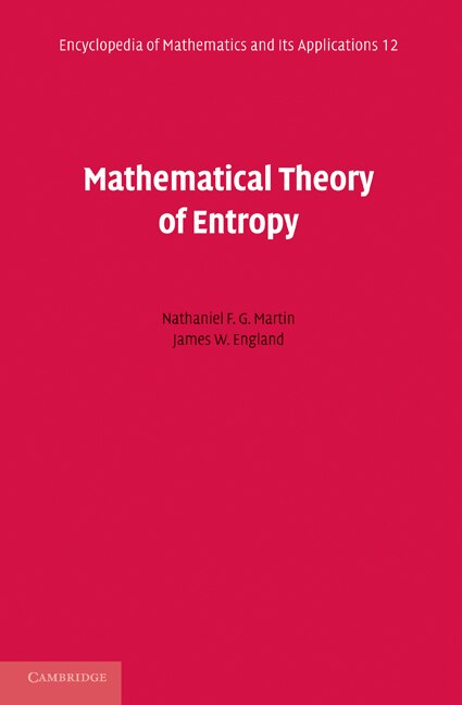 Couverture_Mathematical Theory of Entropy