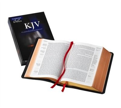 Kjv Clarion Reference Bible, Black Edge-lined Goatskin Leather, Kj486:xe Black Goatskin Leather