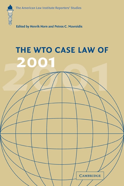 Couverture_The WTO Case Law of 2001