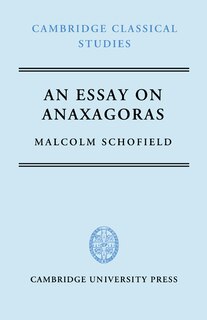 Couverture_An Essay on Anaxagoras