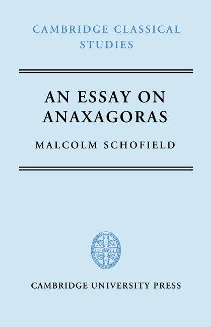 Couverture_An Essay on Anaxagoras