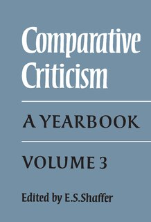Front cover_Comparative Criticism: Volume 3