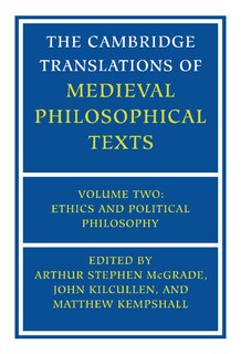 Front cover_The Cambridge Translations of Medieval Philosophical Texts: Volume 2, Ethics and Political Philosophy