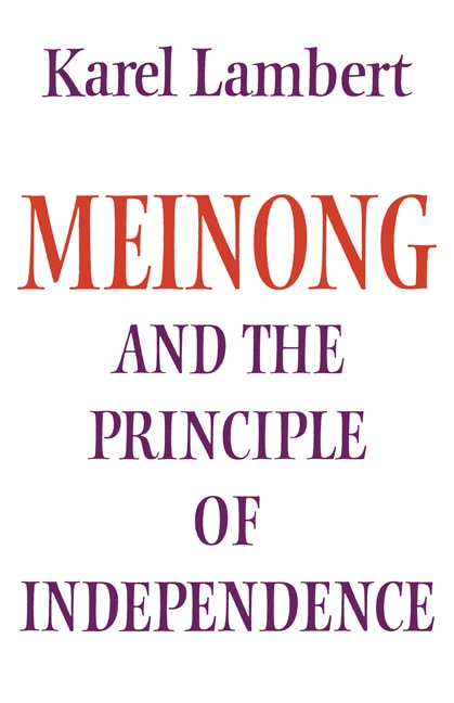 Couverture_Meinong and the Principle of Independence