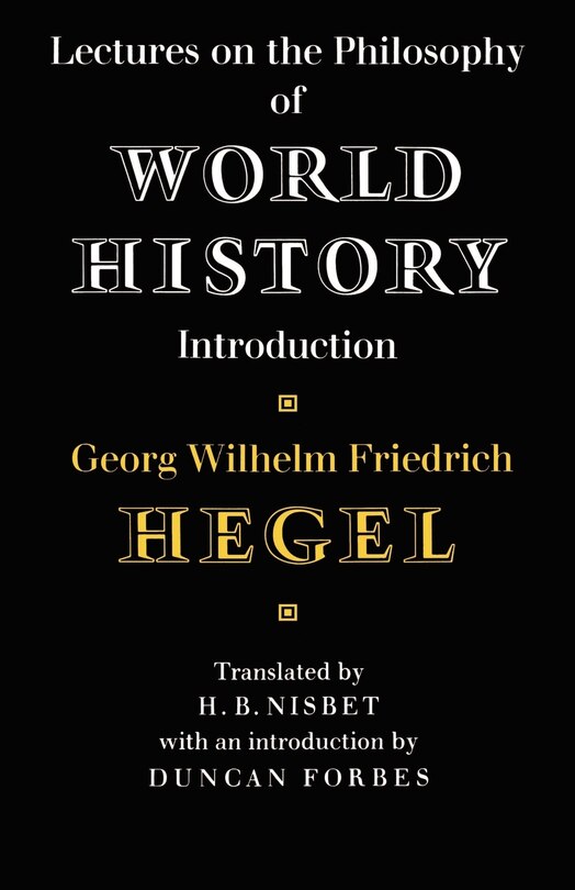 Front cover_Lectures On The Philosophy Of World History