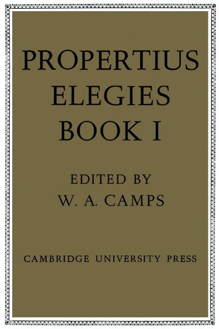Front cover_Propertius: Elegies