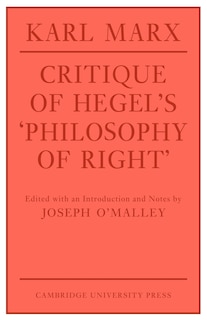 Front cover_Critique Of Hegel's 'philosophy Of Right'