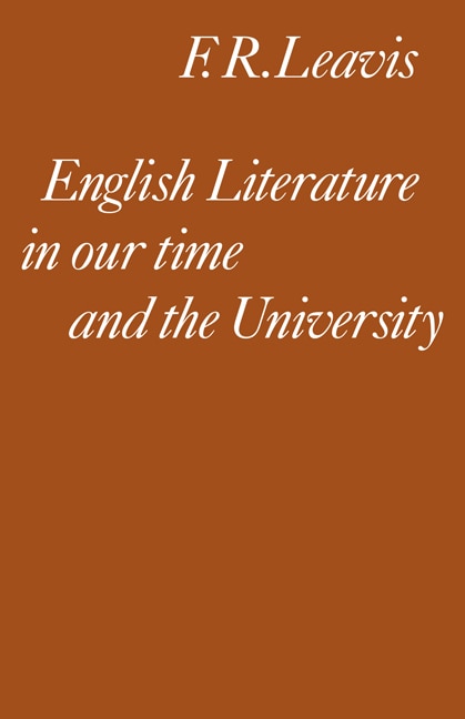 Couverture_English Literature in our Time and the University