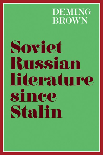 Couverture_Soviet Russian Literature since Stalin