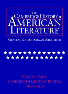 Front cover_The Cambridge History of American Literature: Volume 4, Nineteenth-Century Poetry 1800–1910