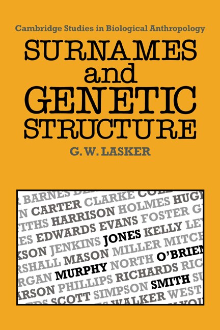 Couverture_Surnames and Genetic Structure