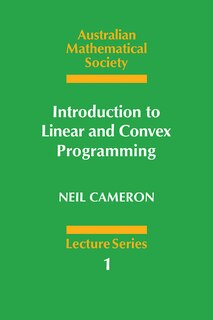 Front cover_Introduction to Linear and Convex Programming