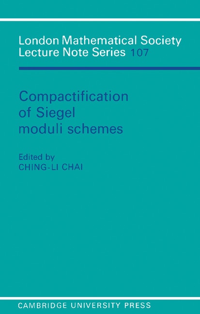 Front cover_Compactification Of Siegel Moduli Schemes