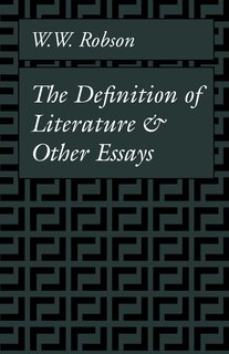 Couverture_The Definition of Literature and Other Essays
