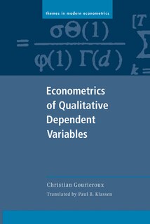 Front cover_Econometrics Of Qualitative Dependent Variables