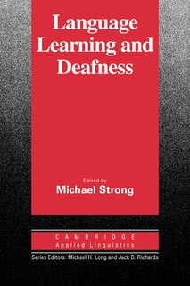 Front cover_Language Learning And Deafness
