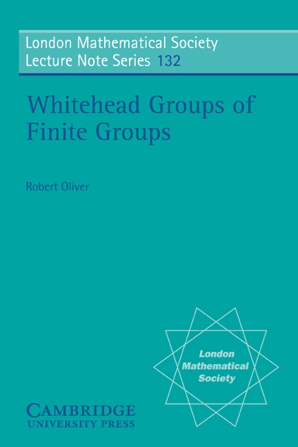 Couverture_Whitehead Groups of Finite Groups