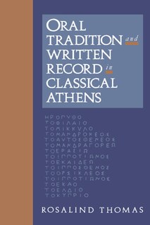 Front cover_Oral Tradition and Written Record in Classical Athens