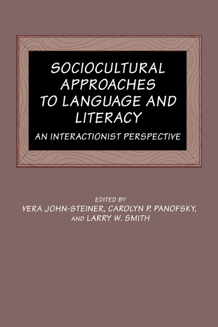Couverture_Sociocultural Approaches to Language and Literacy