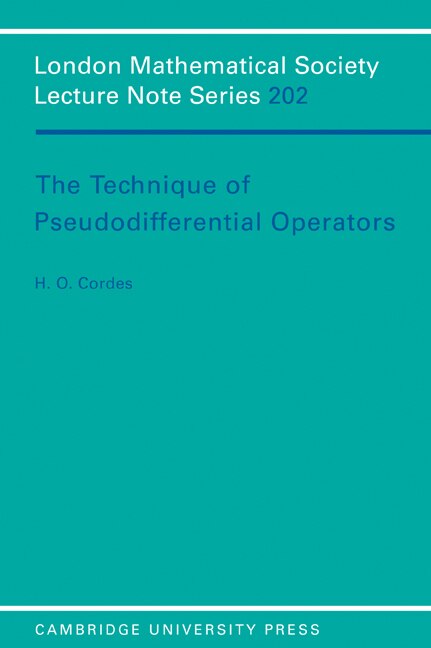 Front cover_The Technique of Pseudodifferential Operators