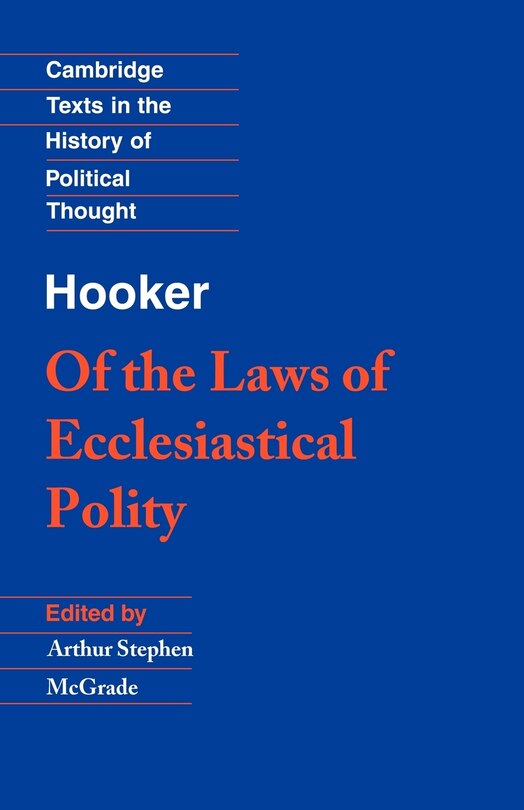 Front cover_Hooker: Of The Laws Of Ecclesiastical Polity