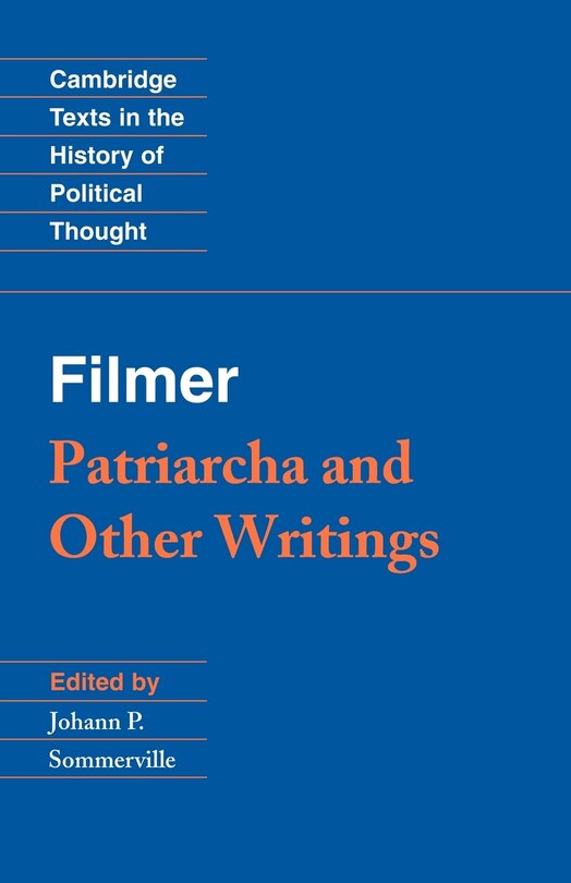 Front cover_Filmer: 'patriarcha' And Other Writings