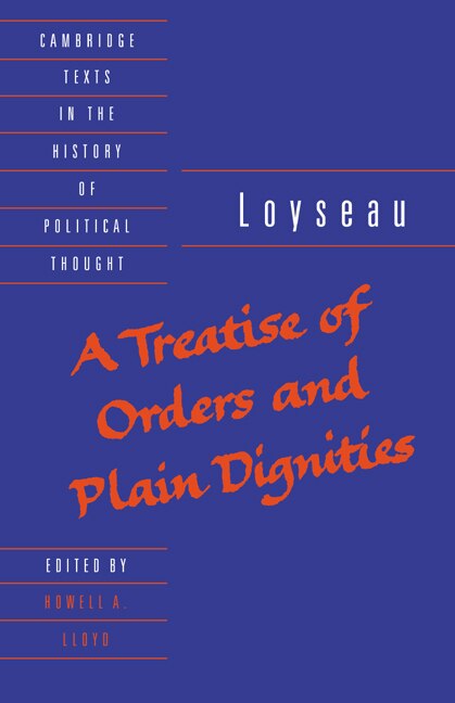 Front cover_A Treatise of Orders and Plain Dignities