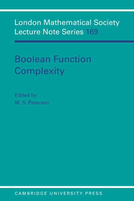 Front cover_Boolean Function Complexity