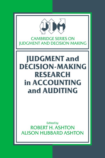 Couverture_Judgment and Decision-Making Research in Accounting and Auditing
